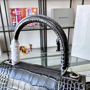 Balenciaga Sakura Black Crocodile Pattern Size 19 x 8 x 21 cm - 4