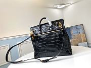 LV Steamer Crocodile Pattern Black M44997 Size 38 x 39 x 15 cm - 5