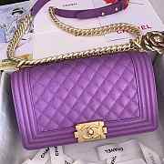 Chanel Boy Bag 25cm Purple  - 1