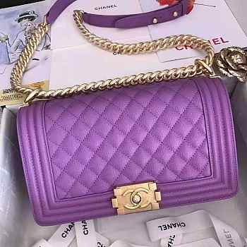 Chanel Boy Bag 25cm Purple 