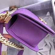 Chanel Boy Bag 25cm Purple  - 4