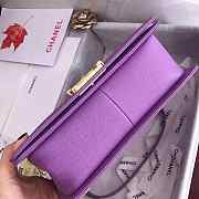 Chanel Boy Bag 25cm Purple  - 3