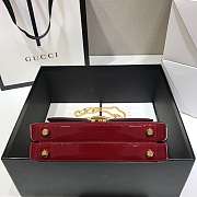 Gucci Sylvie 1969 Black Patent Leather Top Handle Bag Red Size 20 x 14 x 5 cm - 5