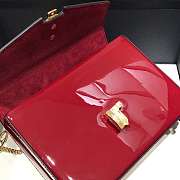 Gucci Sylvie 1969 Black Patent Leather Top Handle Bag Red Size 20 x 14 x 5 cm - 3