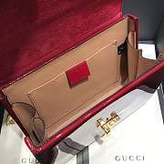 Gucci Sylvie 1969 Black Patent Leather Top Handle Bag Red Size 20 x 14 x 5 cm - 2