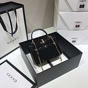 Gucci Sylvie 1969 Black Patent Leather Top Handle Bag Black Size 20 x 14 x 5 cm - 6