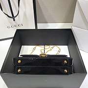 Gucci Sylvie 1969 Black Patent Leather Top Handle Bag Black Size 20 x 14 x 5 cm - 2