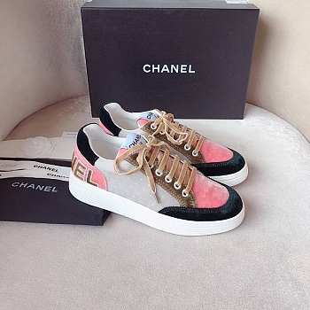 Chanel Velvet Pink Shoes