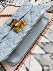 Dior Dioraddict Flap Bag Calfskin Blue M5818 Size 24 cm - 5