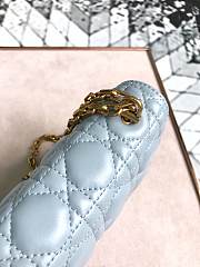 Dior Dioraddict Flap Bag Calfskin Blue M5818 Size 24 cm - 4