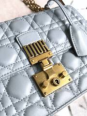 Dior Dioraddict Flap Bag Calfskin Blue M5818 Size 24 cm - 2