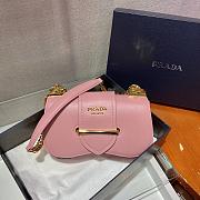 Prada Saffiano Leather Prada Sidonie Pink 1BD219 Size 21,5 x 12 x 6,5 cm - 6