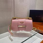 Prada Saffiano Leather Prada Sidonie Pink 1BD219 Size 21,5 x 12 x 6,5 cm - 4