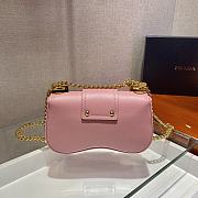 Prada Saffiano Leather Prada Sidonie Pink 1BD219 Size 21,5 x 12 x 6,5 cm - 3