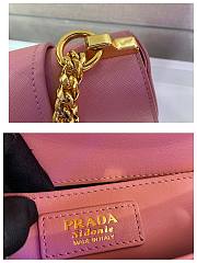 Prada Saffiano Leather Prada Sidonie Pink 1BD219 Size 21,5 x 12 x 6,5 cm - 2