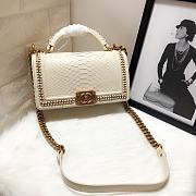 Chanel Python Skin White 67086 Size 25 cm - 1