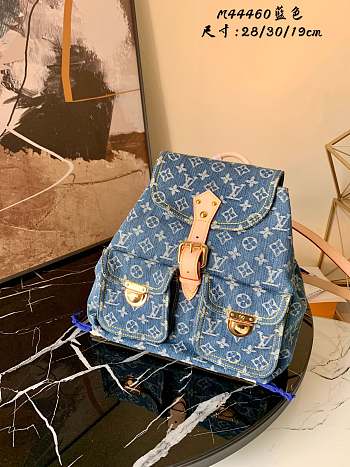 Louis Vuitton Backpack Monogram Denim M44460 Size 28 x 30 x 19 cm