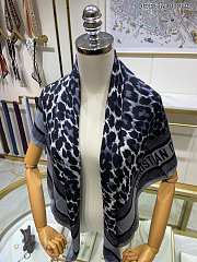 Dior Leopard Print Scarf 100 x 100 cm - 6