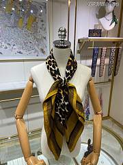 Dior Leopard Print Scarf 01 100 x 100 cm - 1