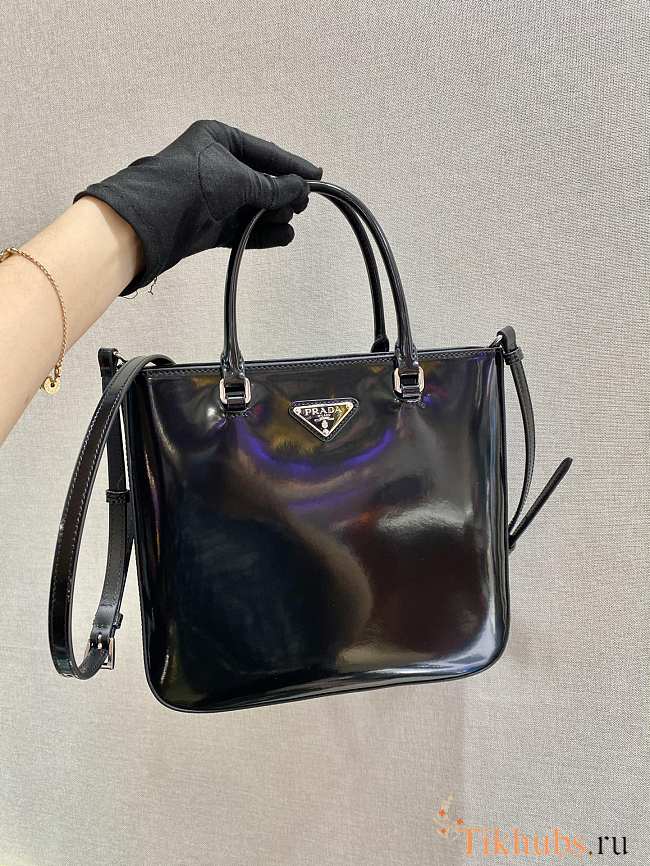 Prada Large Tote Bag Black 1BA330 Size 24 x 22 x 6 cm - 1