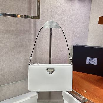 Prada Underarm Bag White 1BC155 Size 20 x 12 x 5.5 cm