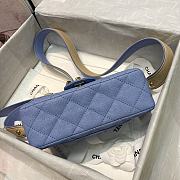 Chanel Calfskin Flap Bag Blue AS2273 Size 20 x 6 x 12 cm - 6