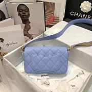Chanel Calfskin Flap Bag Blue AS2273 Size 20 x 6 x 12 cm - 2
