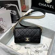 Chanel Calfskin Flap Bag Black AS2273 Size 20 x 6 x 12 cm - 1