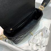 Chanel Calfskin Flap Bag Black AS2273 Size 20 x 6 x 12 cm - 6