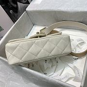 Chanel Calfskin Flap Bag White AS2273 Size 20 x 6 x 12 cm - 4