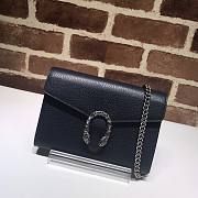 GG Supreme Dionysus Chain Wallet Dark Blue 401231 Size 20 x 13.5 x 3 cm - 1