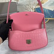 Balencia Crocodile Underarms Ghost Bag Pink 8009 Size 23 x 5 x 15 cm - 6