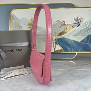 Balencia Crocodile Underarms Ghost Bag Pink 8009 Size 23 x 5 x 15 cm - 4