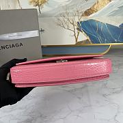 Balencia Crocodile Underarms Ghost Bag Pink 8009 Size 23 x 5 x 15 cm - 3