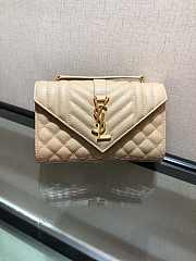 YSL Envelope Bag Beige Size 21 x 13 x 6 cm - 6