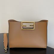 Fendi Double F Buckle Handbag Brown 552 Size 40 x 18 x 30 cm - 1