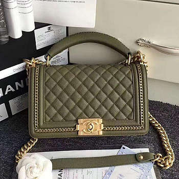 Chanel Handle Green 180302 Size 25 cm