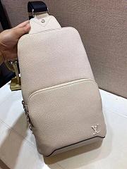 LV Avenue Sling Bag Taiga Leather White M30801 Size 20 x 31 x 10 cm - 1