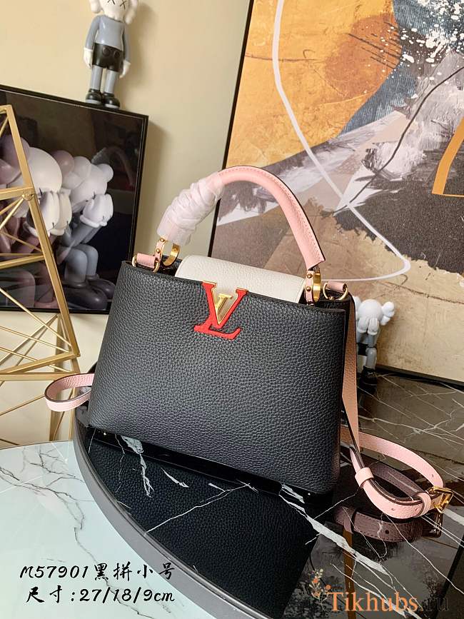 Louis Vuitton Capucines MM Taurillon Black M57901 Size 27 x 18 x 9 cm - 1