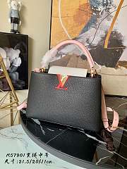 Louis Vuitton Capucines MM Taurillon Black M57901 Size 31.5 x 20 x 11 cm - 1