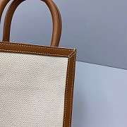 Celin Cabas Canvas Tote White 60007 Size 20 x 17 x 6 cm - 4