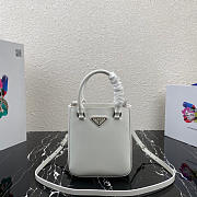 Prada Mini Handbag White 1BA331 Size 17.5 x 15 x 5 cm - 1