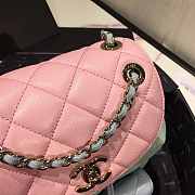 Chanel Grained Calfskin Pink Backpack AS1371 Size 21.5 x 24 x 12 cm - 3