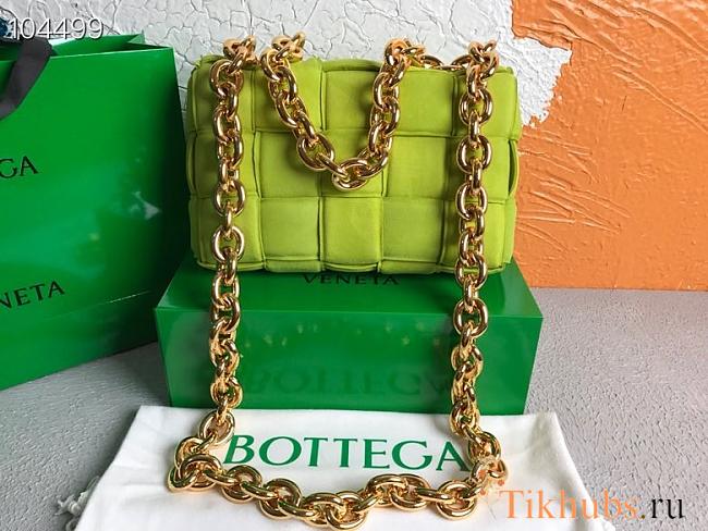 Bottega Veneta Pillow Bag Green Leather 30309 Size 26 x 18 x 8 cm - 1