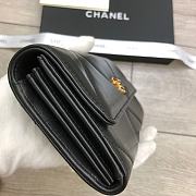 Chanel Long Wallet Black 6871 Size 19 cm - 3