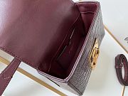 Givenchy Rocodile Embossed Red Wine Size 18 x 13.5 x 7 cm - 4