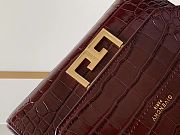 Givenchy Rocodile Embossed Red Wine Size 18 x 13.5 x 7 cm - 3