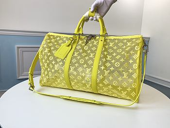 LV Keepall Bandouliere 50 Travel Bag Yellow M53971 Size 50 x 29 x 23 cm