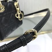 Dior Lady Mini Black 9202 Size 12 x 10 x 5 cm - 6