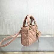 Dior Lady Mini Pink 9202 Size 12 x 10 x 5 cm - 4